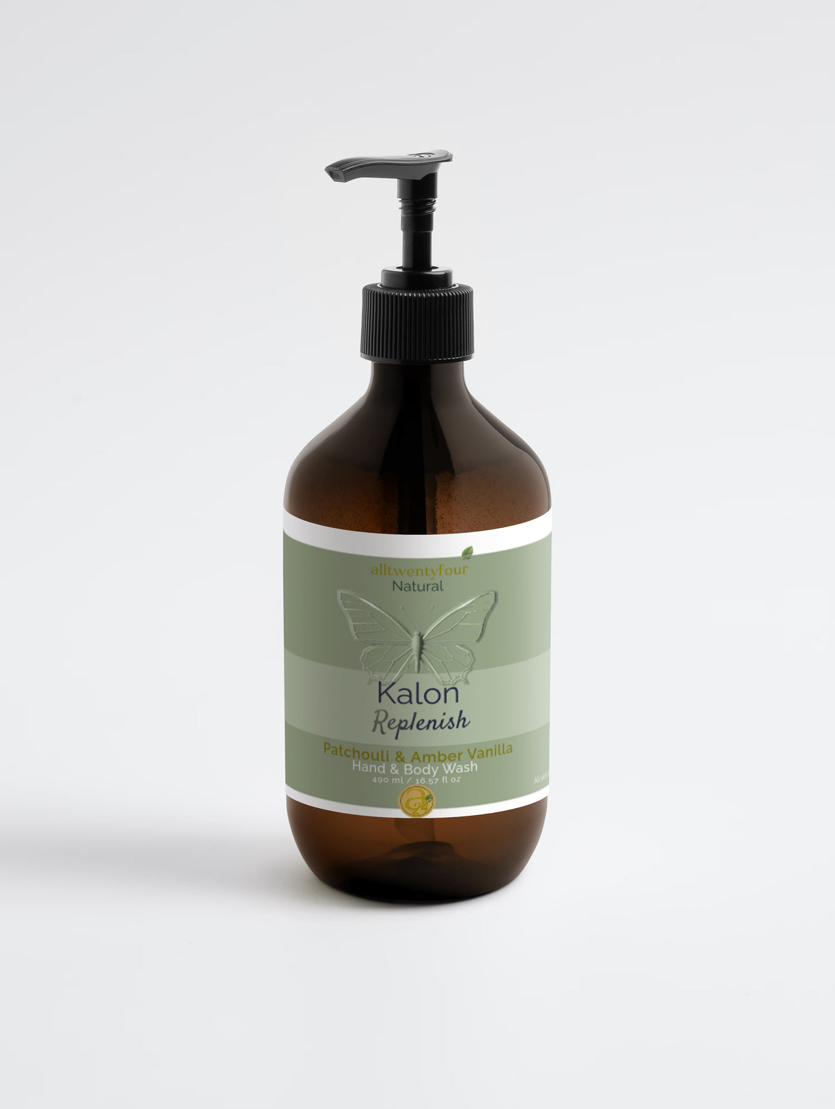 Kalon Replenish Hand & Body Wash, Patchouli & Amber Vanilla